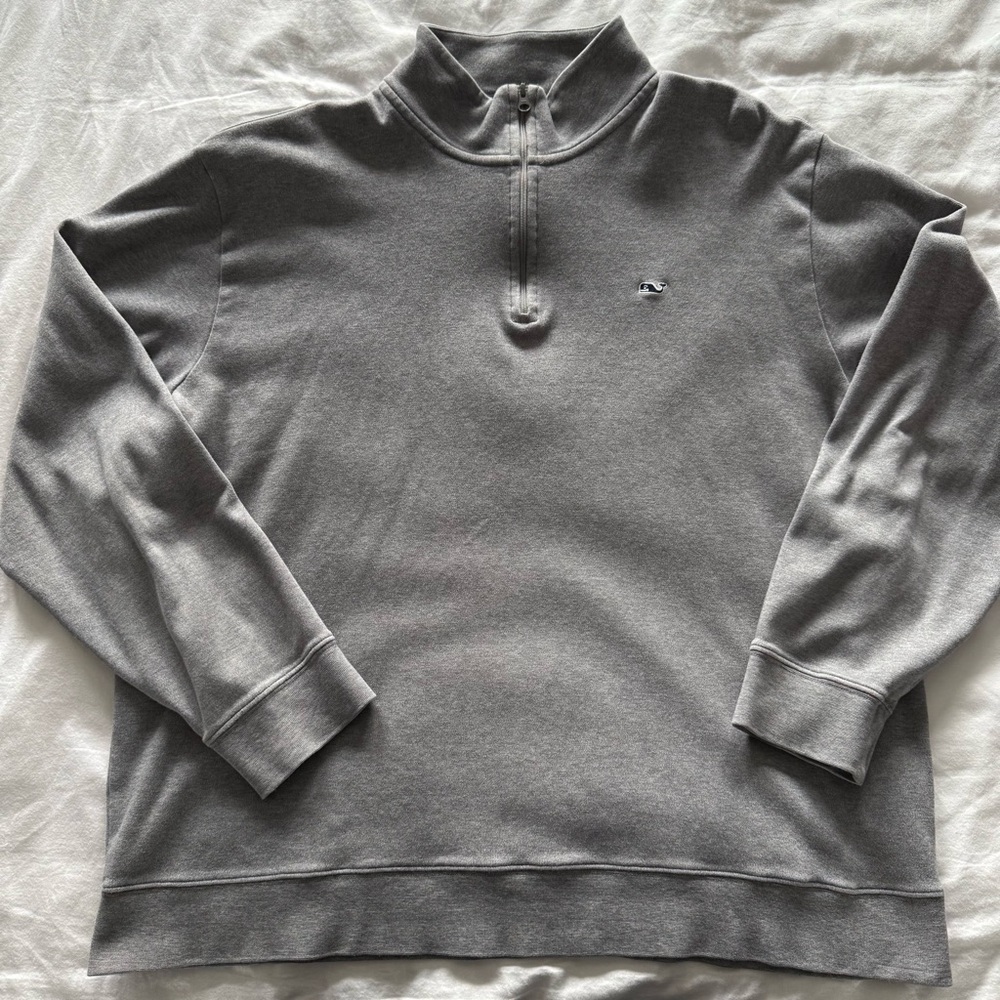Vineyard Vines Gray Quarter-Zip Sweatshirt